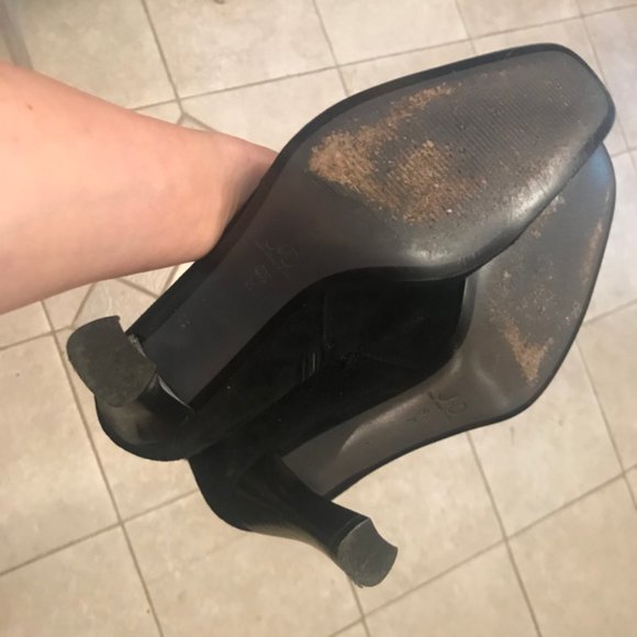 Joan & David 6.5 M Black Knee High Patent Leather & Suede Boots - Picture 7 of 7